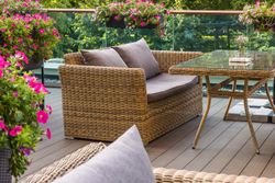 "Капучино" диван из искусственного ротанга двухместный, цвет соломенный