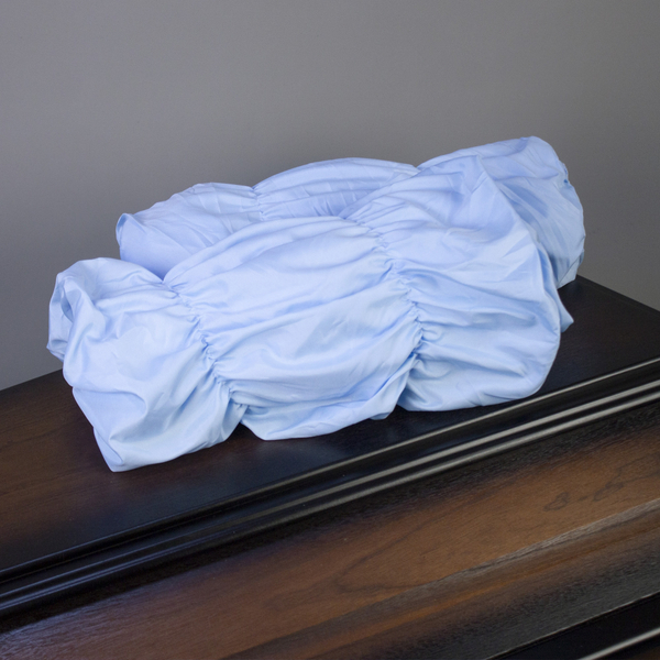 Постель батист без кружева (верх 1,0 х 2,7 м) + (низ 1,0 х 2,7 м) голубая