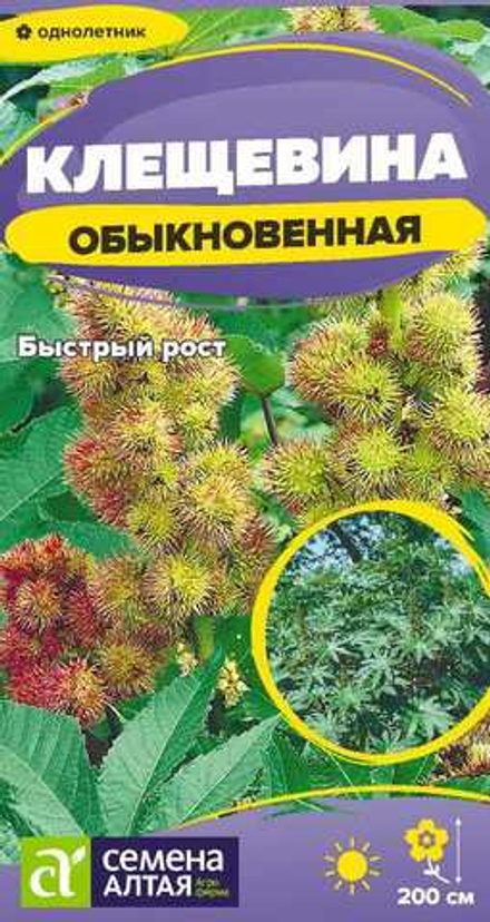 Клещевина Обыкновенная 3 шт (Семена Алтая)