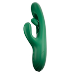 Зеленый вибратор-кролик 26см с подвижным язычком Amovibe Zenora Rabbit Vibrator Green