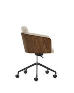 Офисный стул Madai из коричневого шенилла и ясеневого шпона