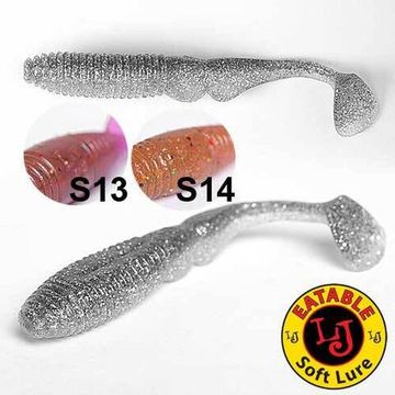 Виброхвосты съедобные LJ Pro Series MISTER GREEDY 3.0in (7,6 см), цв. S14, 7 шт.