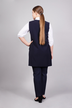 Жилет с подкладом 2322оп, Тёмно тёмно син #70ТТСи062322оп