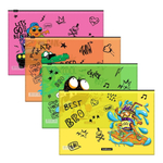 ZIP-LOCK пакет на молнии 288*198 мм, Erich Krause, В5, 160 мкм, пластик, полупрозрачный, ассорти, "Funny Monsterst"