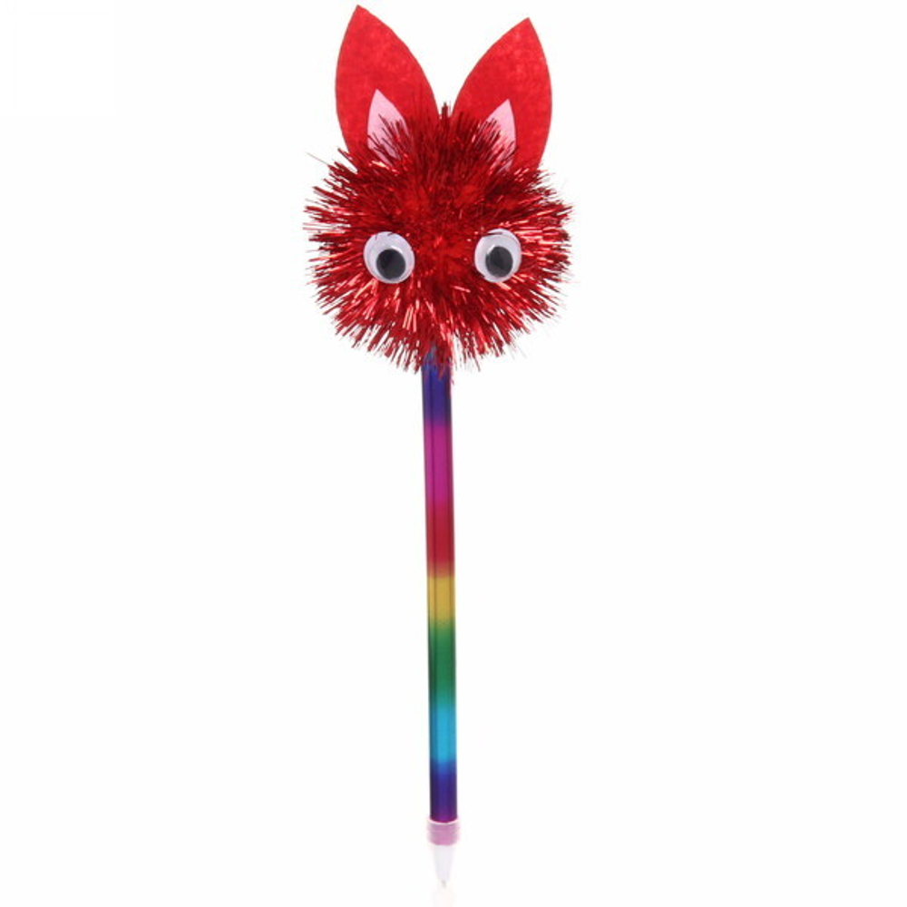 Ручка шариковая «Новогодние пушистики», 2 дизайна, 22,5 см (инд. пакет с подвесом)