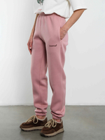 Брюки джоггеры женские розовая пудра с начесом