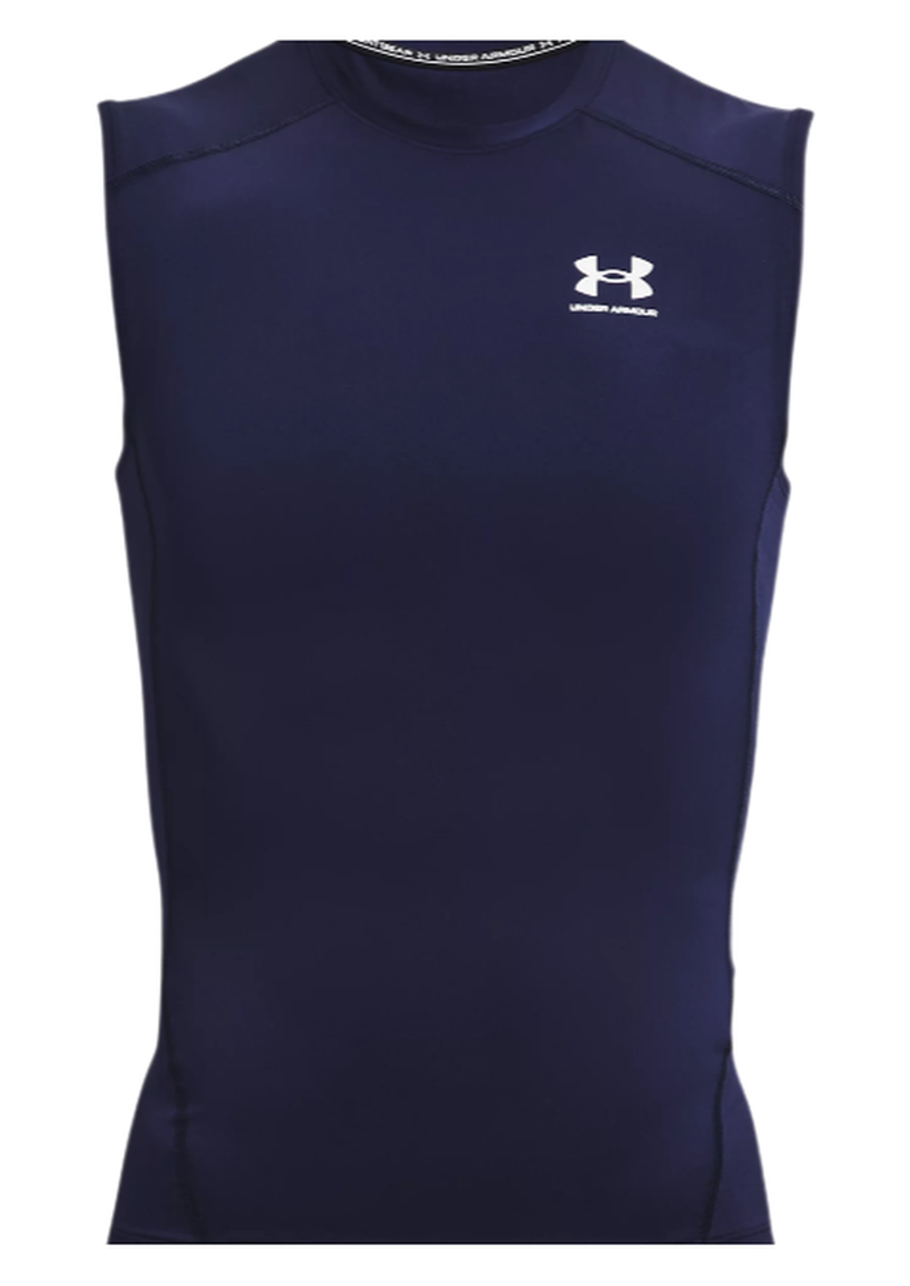 Мужская теннисная футболка Under Armour Men's HeatGear Armour Sleeveless - midnight navy/white