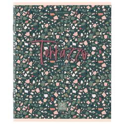 Тетрадь А5 96 л. BRAUBERG скоба, клетка, обложка картон, "Terrazzo" (микс в спайке), 404437