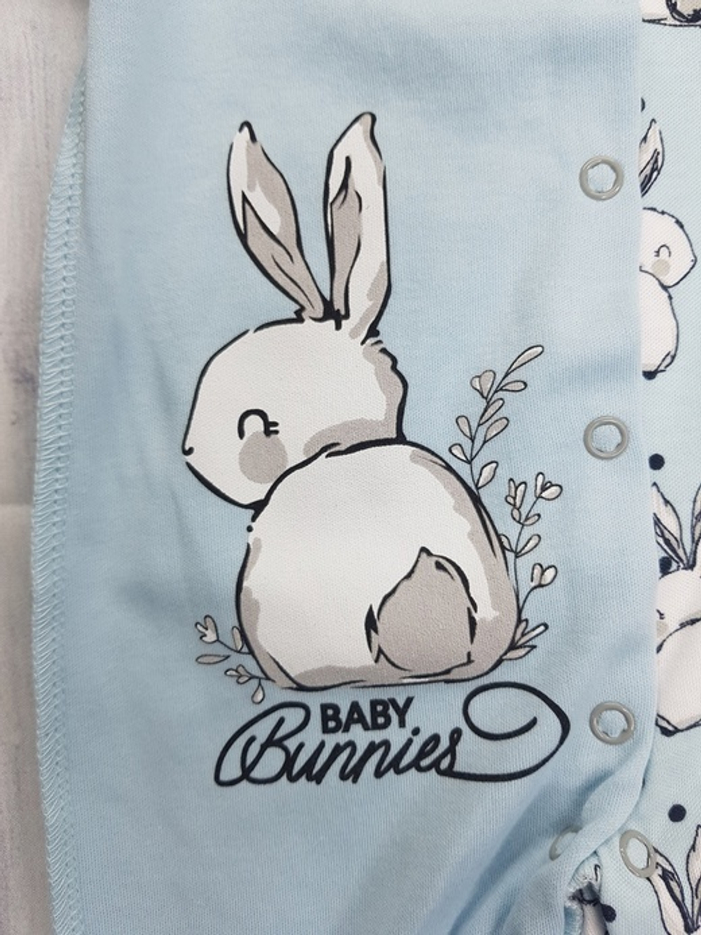 Комбинезон "Зайка в травке" (Карапуззики) футер (Размер: 80)