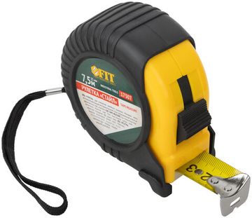 Рулетка Профи, прорезиненный корпус "Стайл" 7,5 м x 25 мм