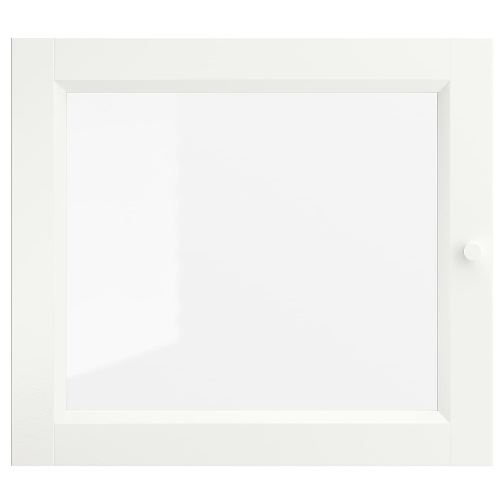 IKEA OXBERG  (ИКЕА ОКСБЕРГ)  -  Стеклянная дверца, белая, 40x35 см