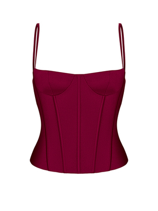 Топ бюстье корсетного типа из сатина