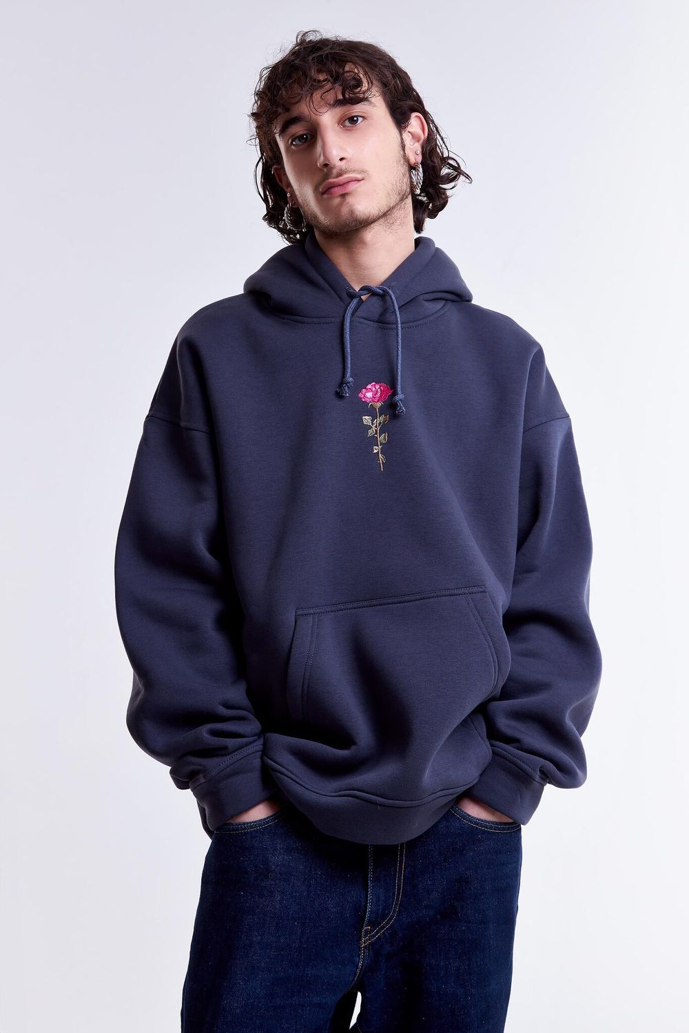 Купить Худи Гербарий Роза Warm темно-серое Худи Гербарий Роза Warm темно-серое