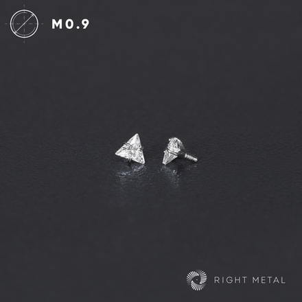 Cubic Zirconia Triangle Crystal