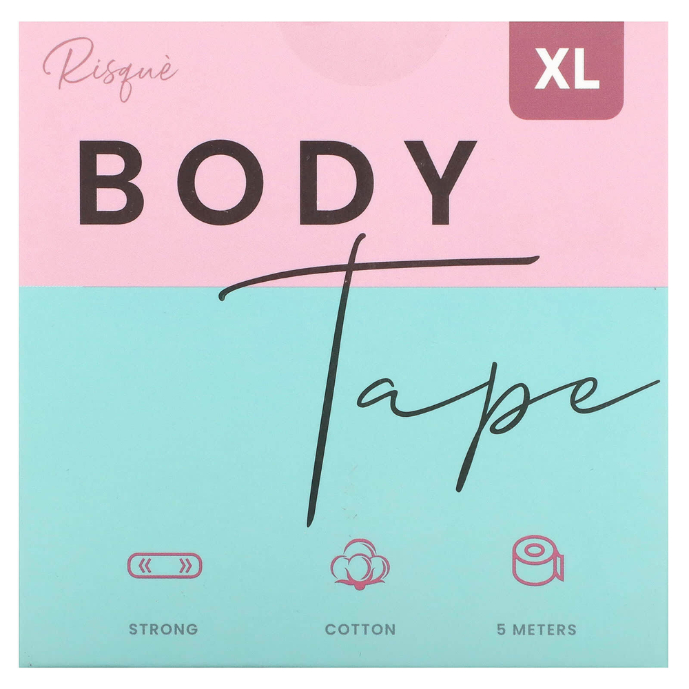 Risque, тейп для тела, размер XL, черный, 1 рулон, 5 метров
