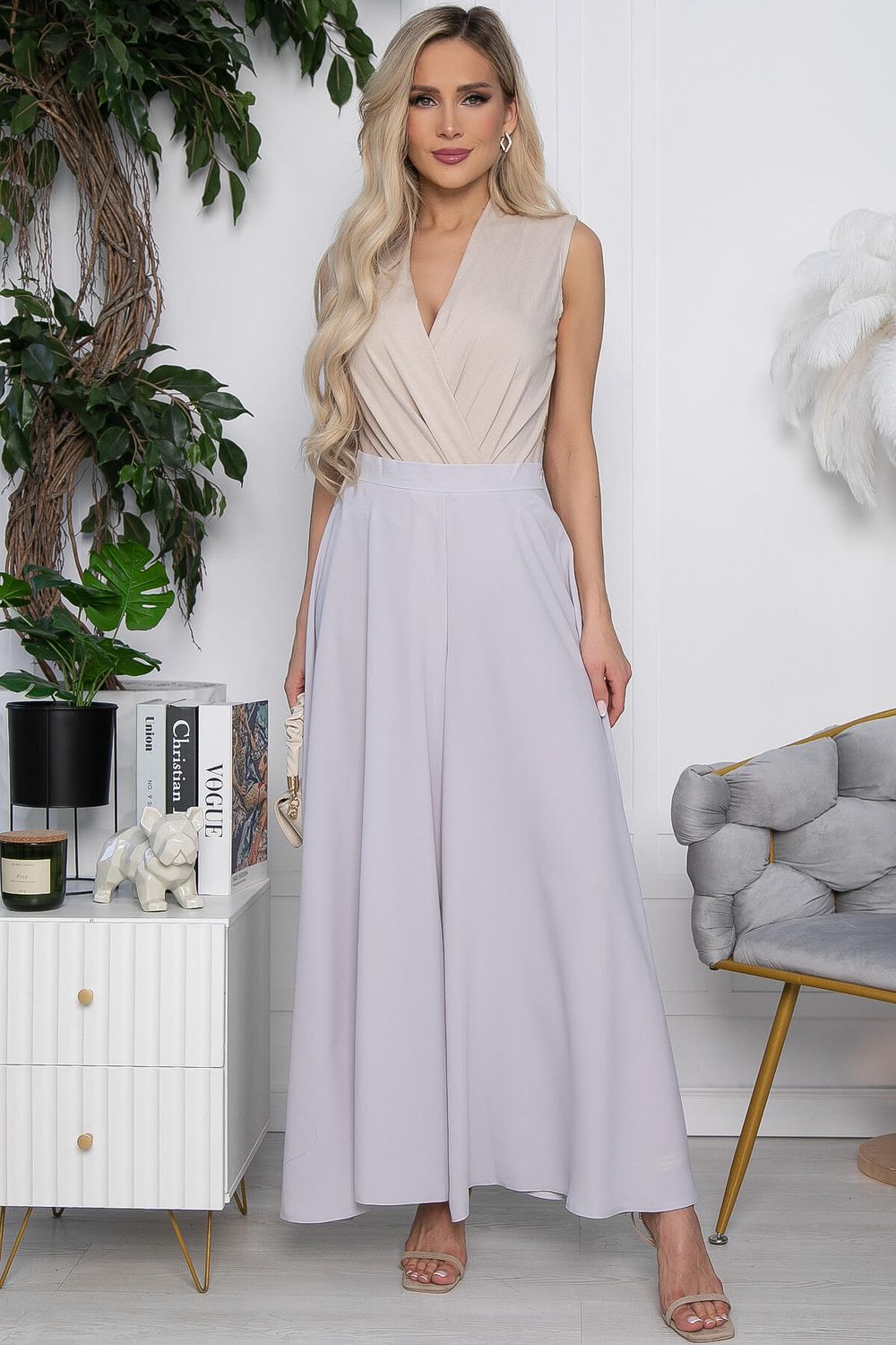 Брюки Камелия (светло-серые) Б10337 LT Collection