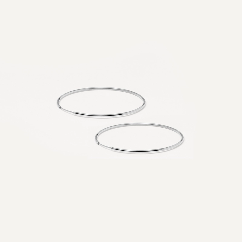 Серьги-конго Широкое Серебро – 5 см