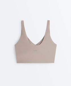 Oysho Топ Light Touch с перекрестной спинкой, темно-серый