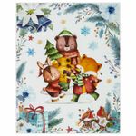 Наклейка для окон двусторонняя МНОГОРАЗОВАЯ 30х38 см, "Весёлые зверята", ЗОЛОТАЯ СКАЗКА, 591924