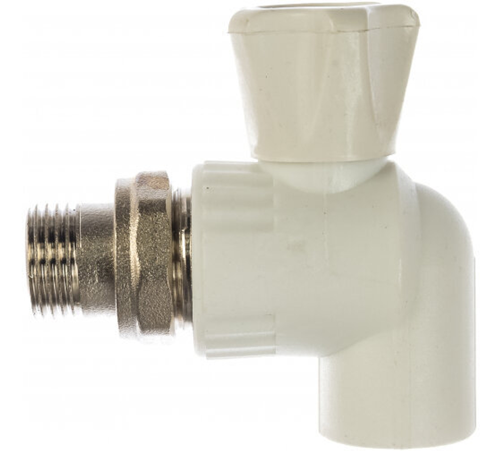 Вентиль для радиатора угловой VALFEX PP-R 25 х3/4" белый 1шт 1014725034