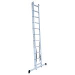 ЛЕСТНИЦА-СТРЕМЯНКА 2 х 11 ступеней, 2,92 - 5,01 м, алюминиевая,"НОВАЯ ВЫСОТА" NV-1220---