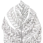 Ветка декоративная «Сказочный папоротник» 40 см, Серебро