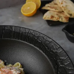 Тарелка глубокая 900 мл d 27 см h7,5 см для пасты, для супа Black Raw Wood P.L. Proff Cuisine [2]