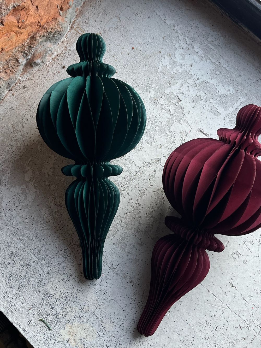 Новогодняя игрушка Бумажная ЗЕЛЕНАЯ