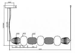 Подвесной светильник Maytoni Pattern MOD267PL-L42G3K