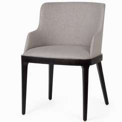 Стул Driade с подлокотниками, светло-серый, черные ножки