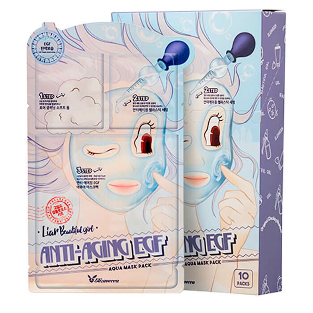 Маска Elizavecca трехступенчатая антивозрастная Anti-Aging EGF Aqua Mask Pack 25+2+2мл