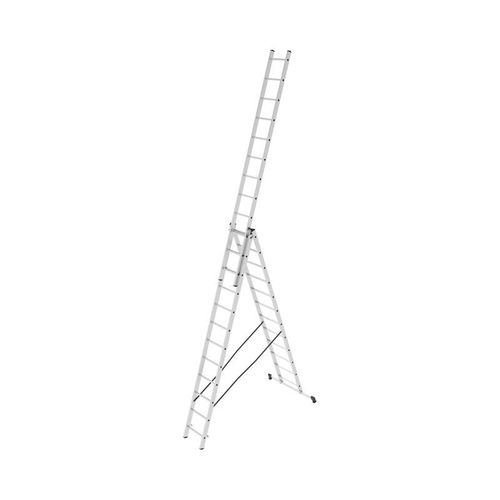 Лестница трехсекционная 12 ступеней алюминиевая