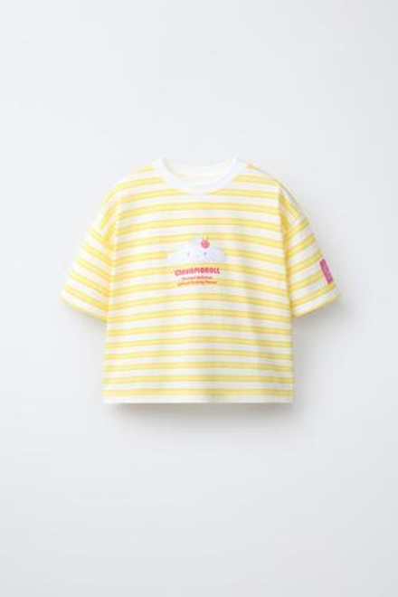 ZARA ФУТБОЛКА В ПОЛОСКУ CINNAMOROLL © SANRIO, ЖЕЛТЫЙ