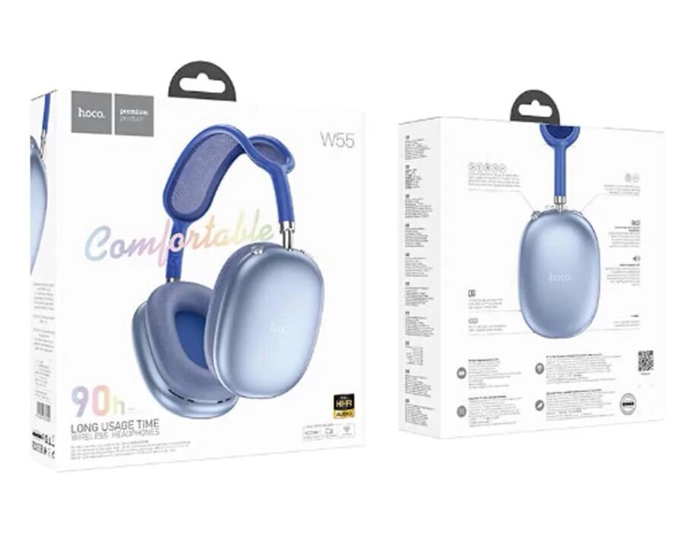 Беспроводные наушники Hoco W55 Pleasing BT, Синие