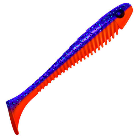 Приманка ZUB-BIGFOOT 133мм(5,2")-3шт, (цвет 021) фиолетовый верх-красный низ
