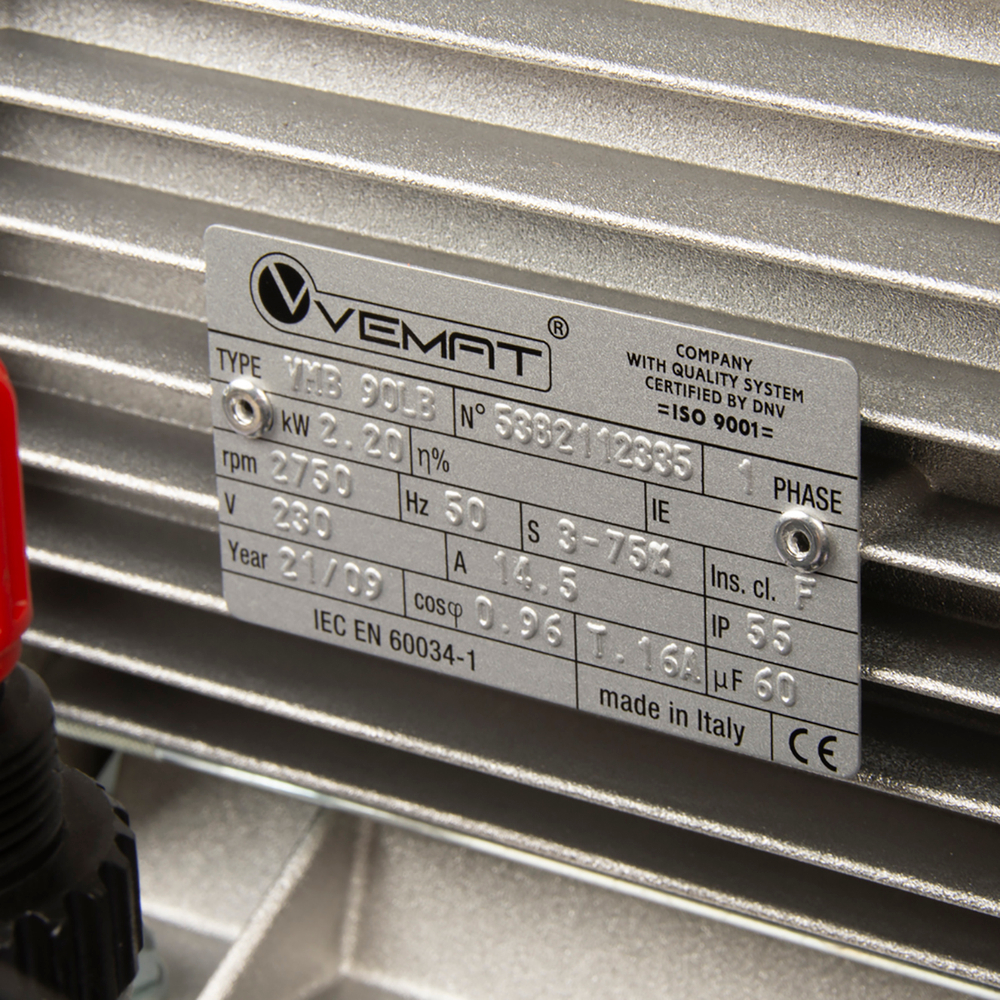 WDK-91053 Компрессор поршневой с ременным приводом 423 л/мин, 2.2 КВт, 220 В, ресивер 100 л