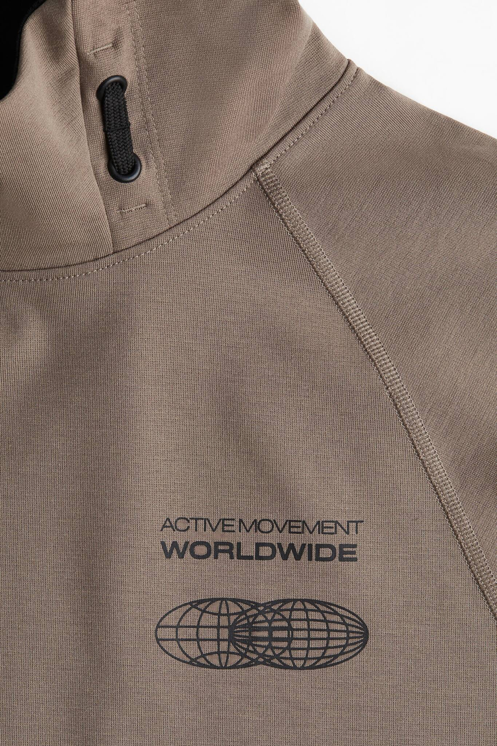 H&M Комплект из топа без рукавов и шорт с принтом, темно-бежевый