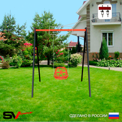 Уличные качели Sv Sport УК253В1 (1.8м/Со спинкой/Подвесы на втулке 1к)