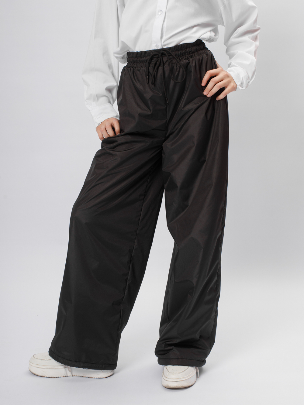 Брюки утепленные черные