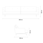 Диван четырехместный ENZA HOME MILAN EH67860