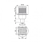 Трап Alcaplast APV32 50х180* 105х105мм нерж.