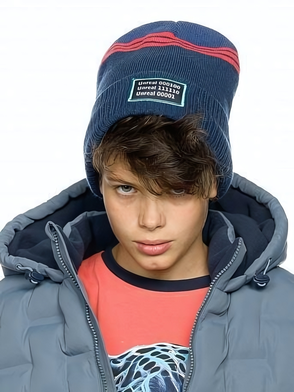 Шапка для мальчиков р-р (53-54, Синий(41)