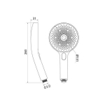 Лейка для душа IDDIS SPA3F0Ci18 D130, 3 режима ХРОМ, коробка