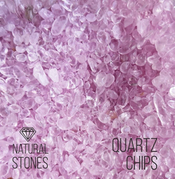 Натуральный розовый прозрачный кварц Quartz Chips, 2-4 мм, 100гр