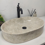 Раковина из мрамора Oval Cream Big OM-61548 60*40*13