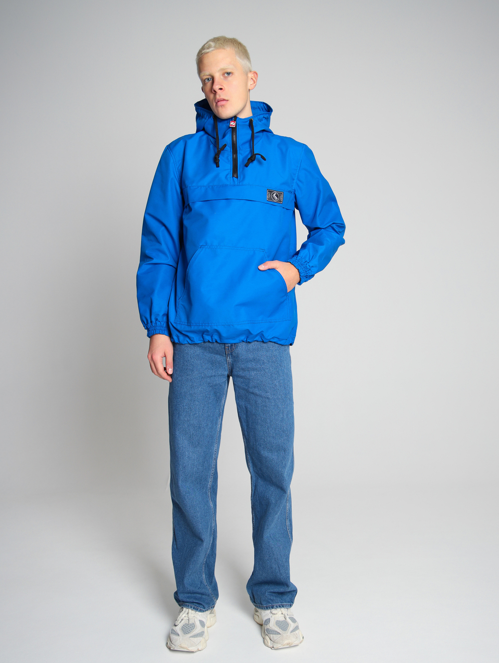 Анорак мужской без утеплителя васильковый Город Горький
