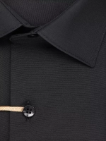 Рубашка приталенная с вытачками на спине SUPER SLIM FIT, черная