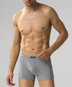 Трусы мужские боксеры (3шт), Atlantic 3MH-199, темно-синий + серый меланж + голубой