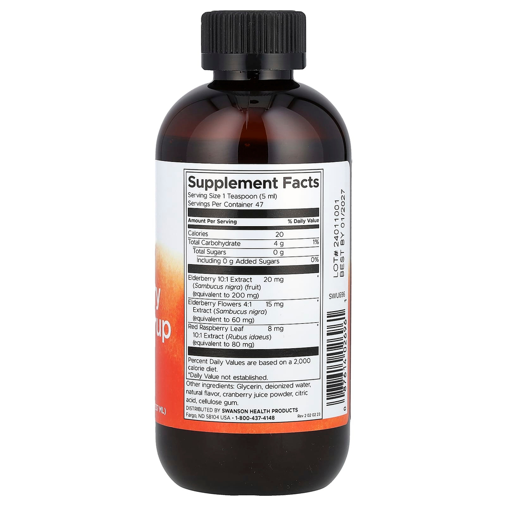 Swanson, Сироп с экстрактом бузины, 237 мл (8 жидк. унц.)
