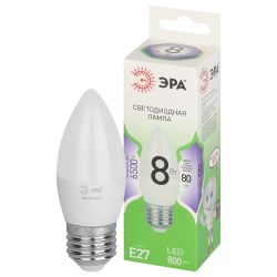 Лампочка светодиодная ЭРА GREEN LINE LED B35-8W-865-E27 GL E27 8 Вт свеча холодный свет